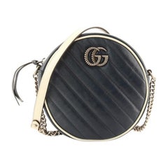 Gucci GG Marmont Round Shoulder Bag Matelasse Leather Mini