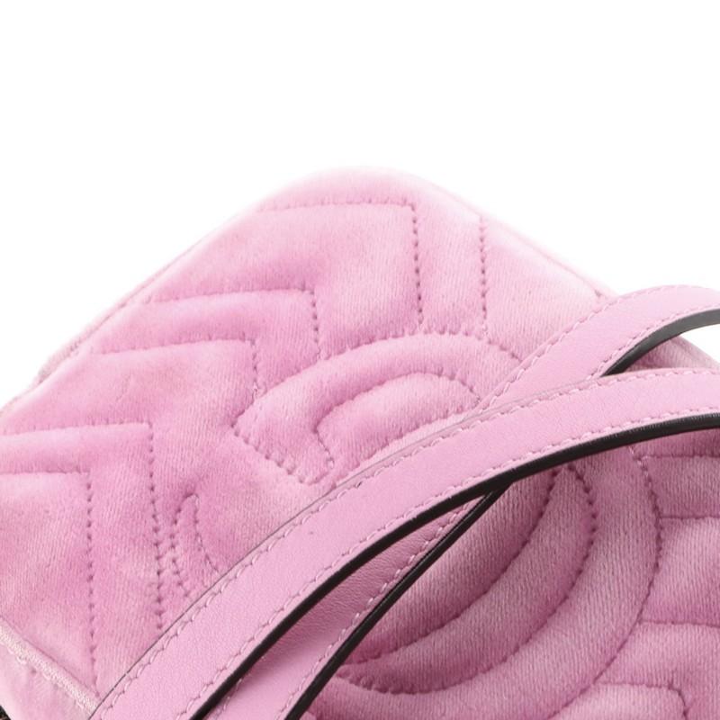 Gucci GG Marmont Shoulder Bag Crystal Embellished Matelasse Velvet Mini 6