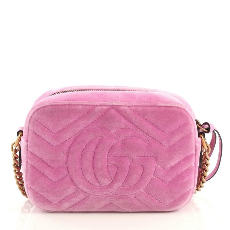 velvet pink gucci bag