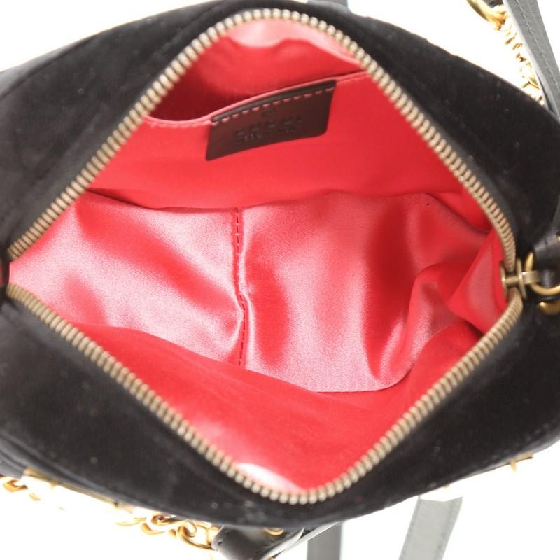 Gucci GG Marmont Shoulder Bag Crystal Embellished Matelasse Velvet Mini 1