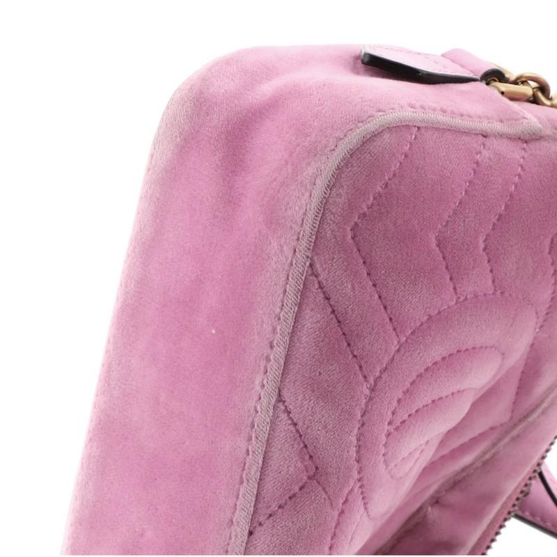 Gucci GG Marmont Shoulder Bag Crystal Embellished Matelasse Velvet Mini 3