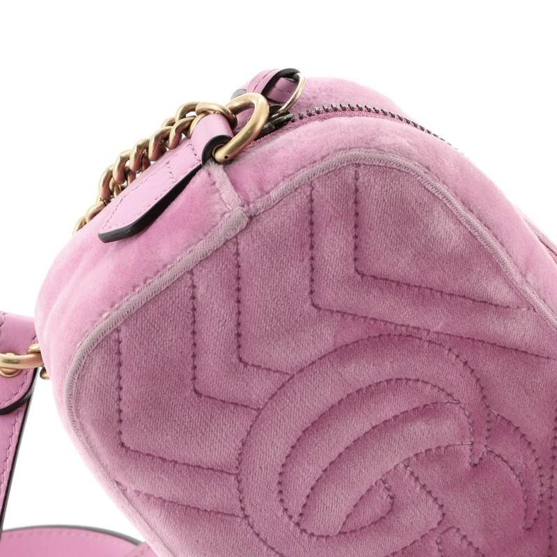 Gucci GG Marmont Shoulder Bag Crystal Embellished Matelasse Velvet Mini 4