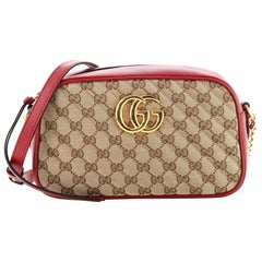 Gucci GG Marmont Umhängetasche Diagonal Gesteppt GG Segeltuch