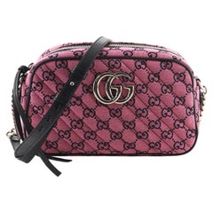 Gucci GG Marmont Umhängetasche Diagonal Gesteppt GG Segeltuch