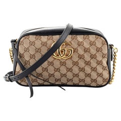 Gucci GG Marmont Shoulder Bag Diagonal Quilted GG Canvas Small