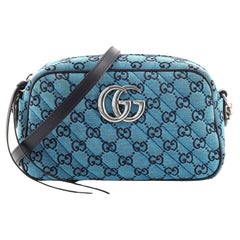 Gucci GG Marmont Shoulder Bag Diagonal Quilted GG Canvas Small