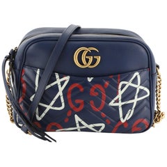 Gucci GG Marmont Shoulder Bag GucciGhost Matelasse Leather Medium