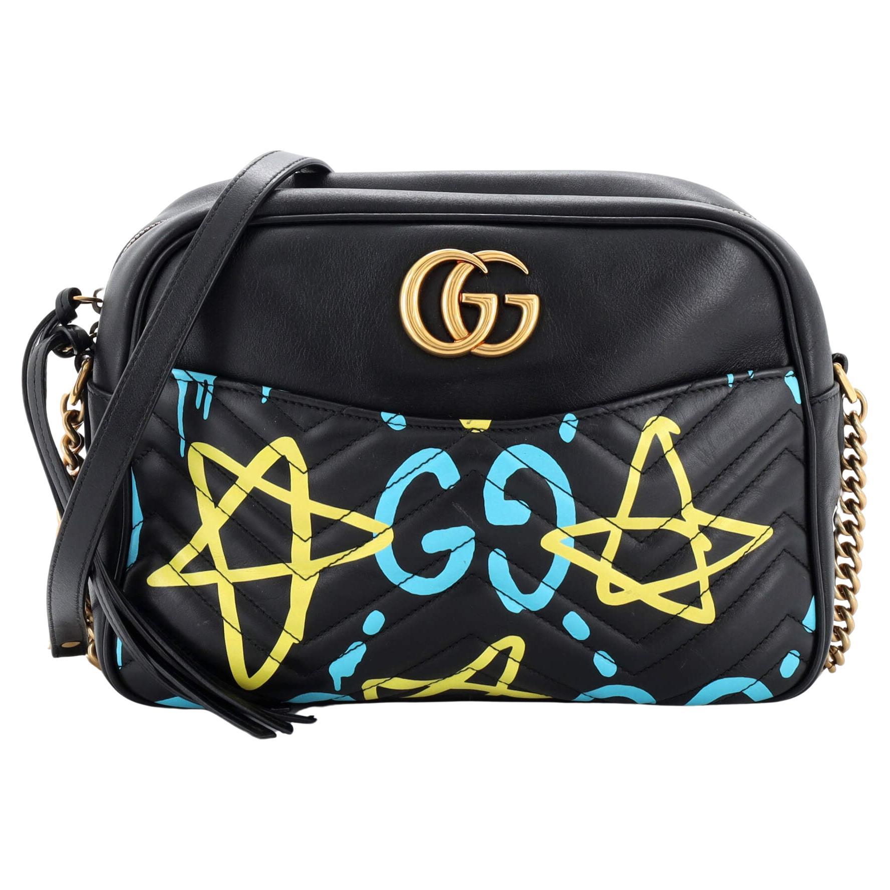 Gucci GG Marmont Shoulder Bag GucciGhost Matelasse Leather Medium For Sale