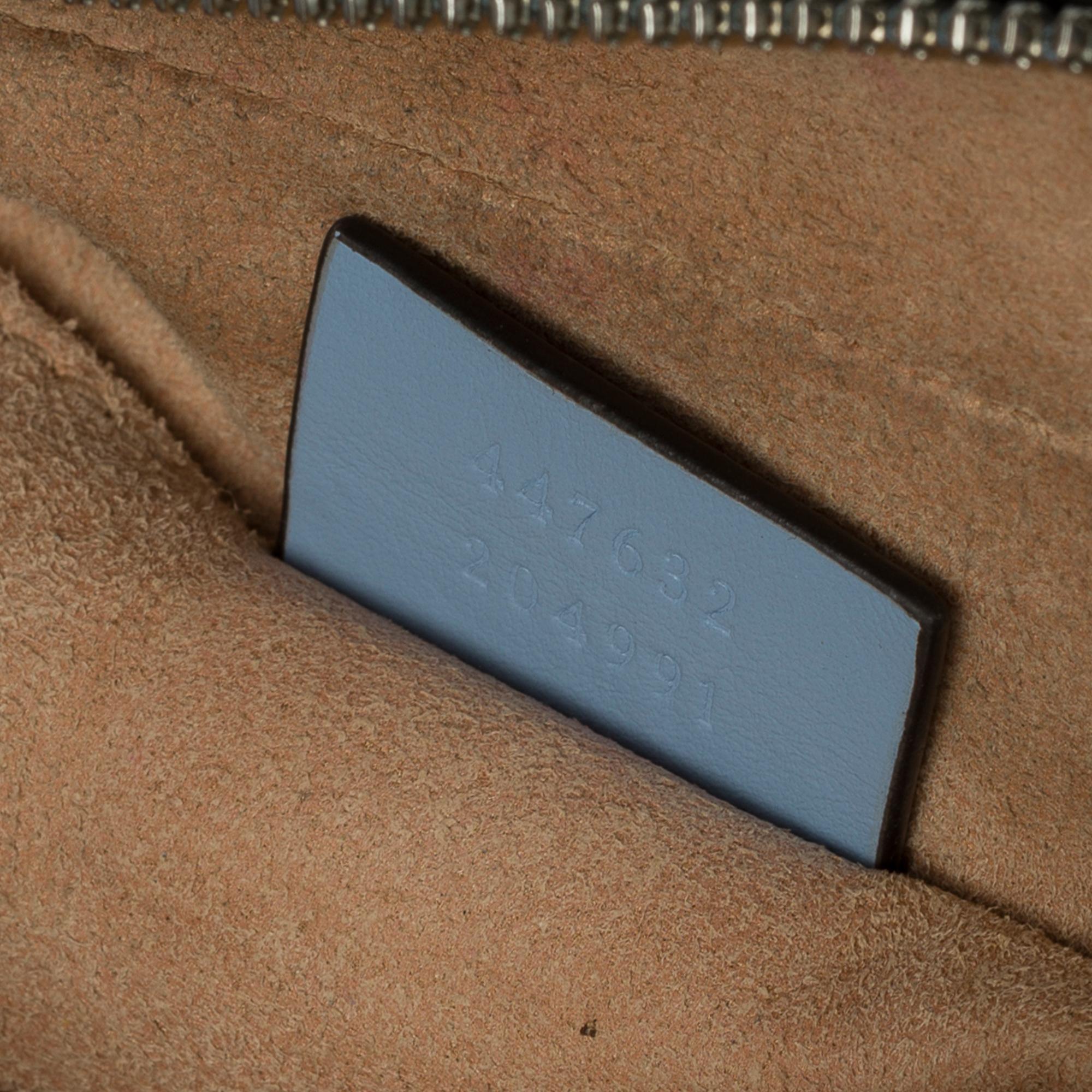 Gucci GG Marmont shoulder bag in light blue quilted leather , SHW 3