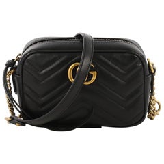 Used Gucci GG Marmont Shoulder Bag Matelasse Leather Mini
