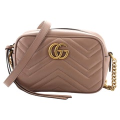Gucci GG Marmont Shoulder Bag Matelasse Leather Mini Used Gucci GG Marmont Shoulder Bag Matelasse Leather Mini