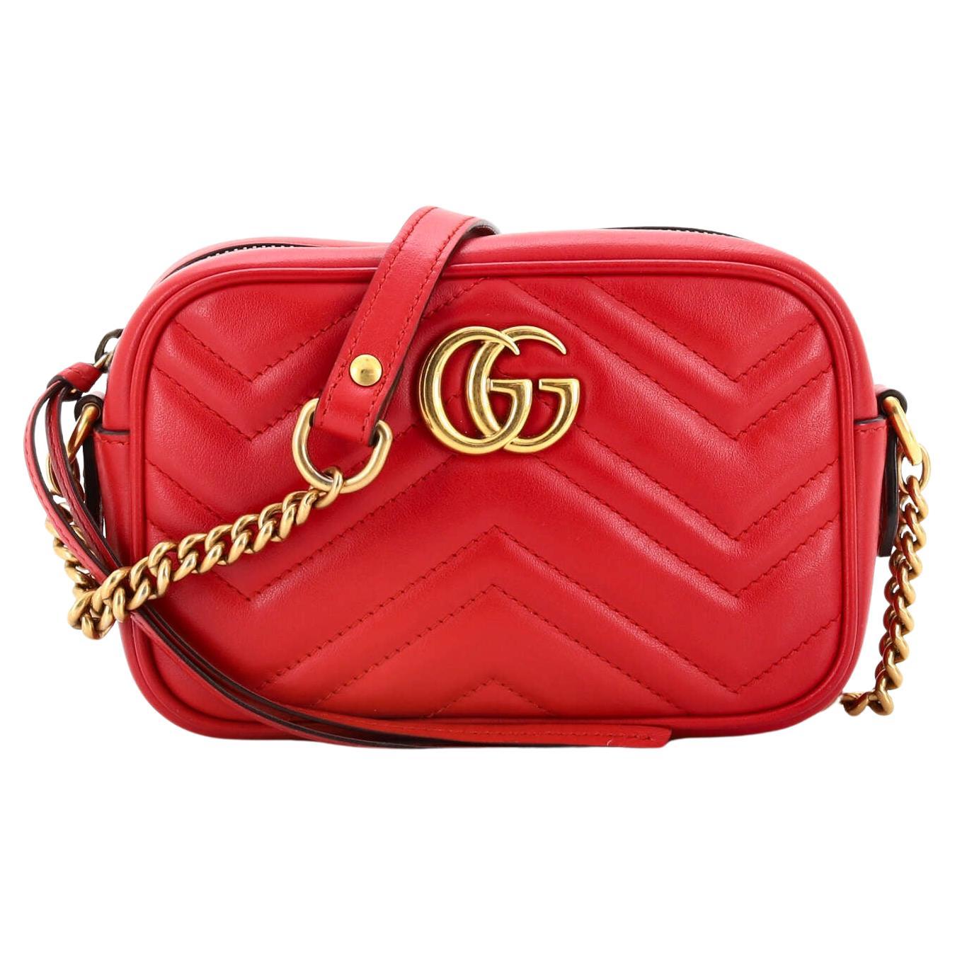 Gucci GG Marmont Shoulder Bag Matelasse Leather Mini For Sale