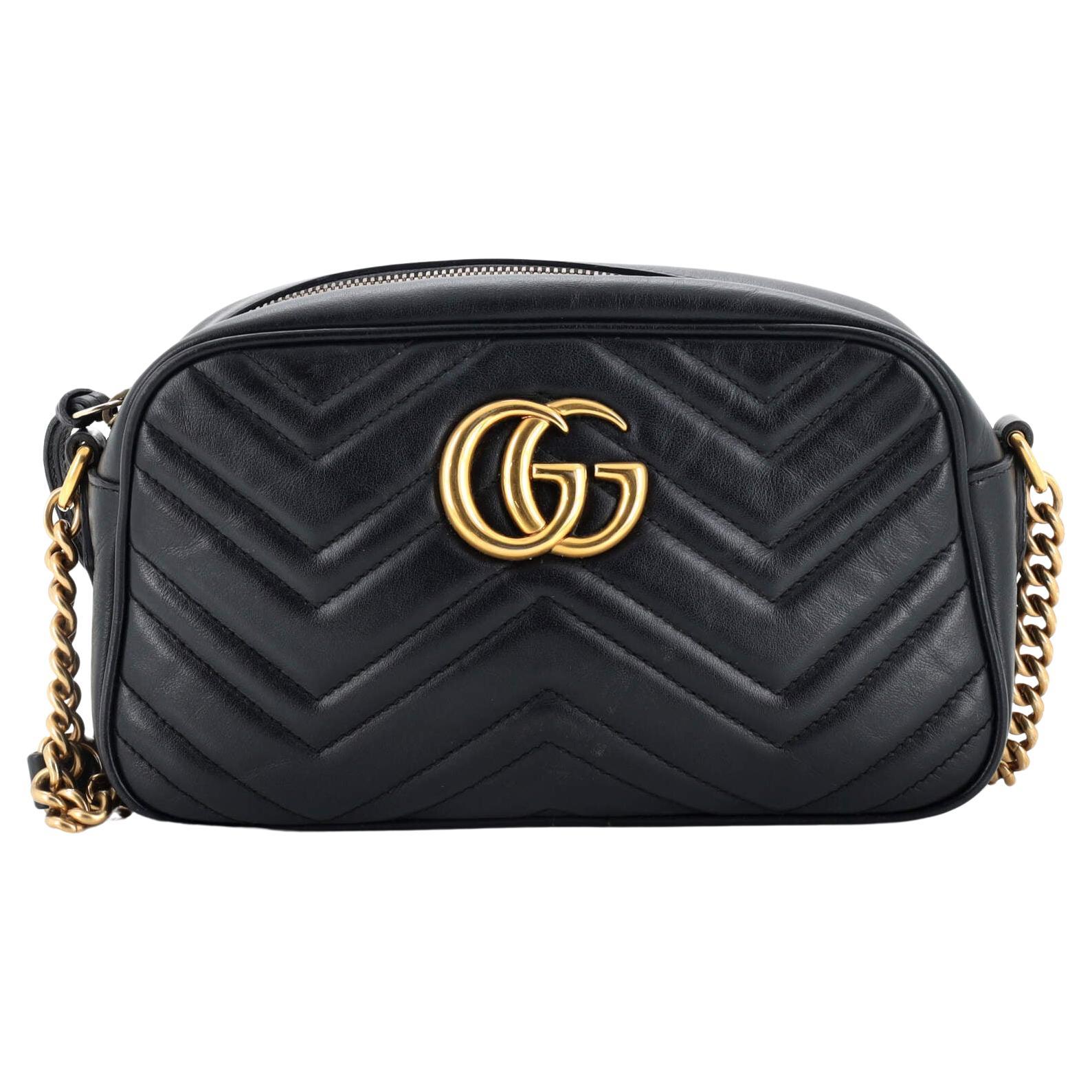 Gucci GG Marmont Shoulder Bag Matelasse Leather Small For Sale