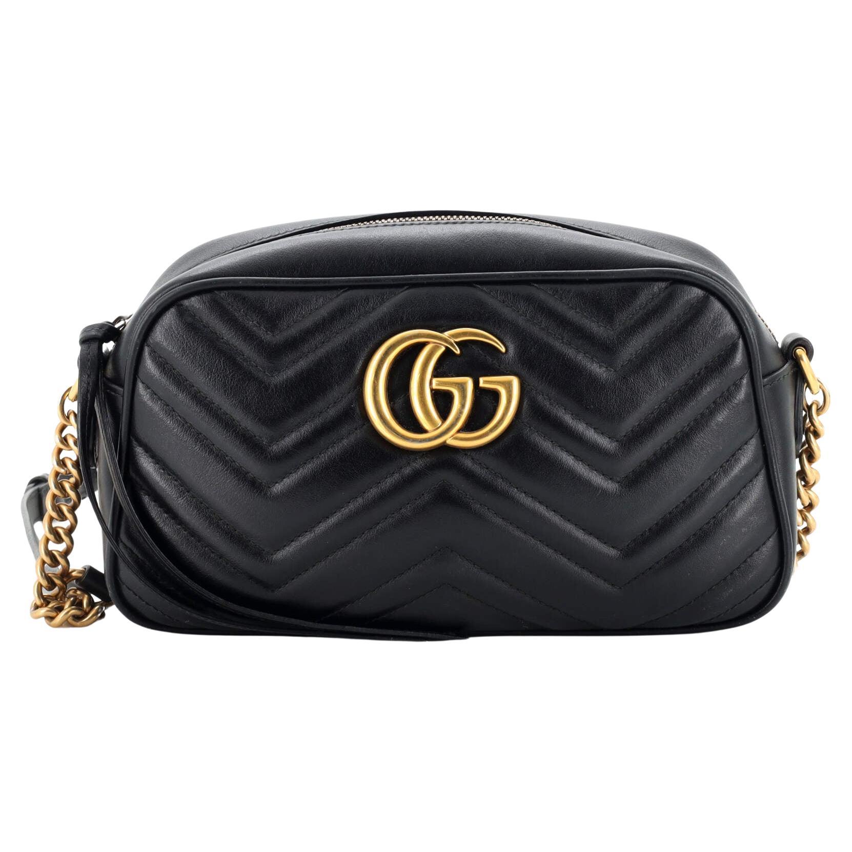 Gucci Camera Bag GG Marmont Velvet Small Black in Velvet with Antique  Gold-tone - US