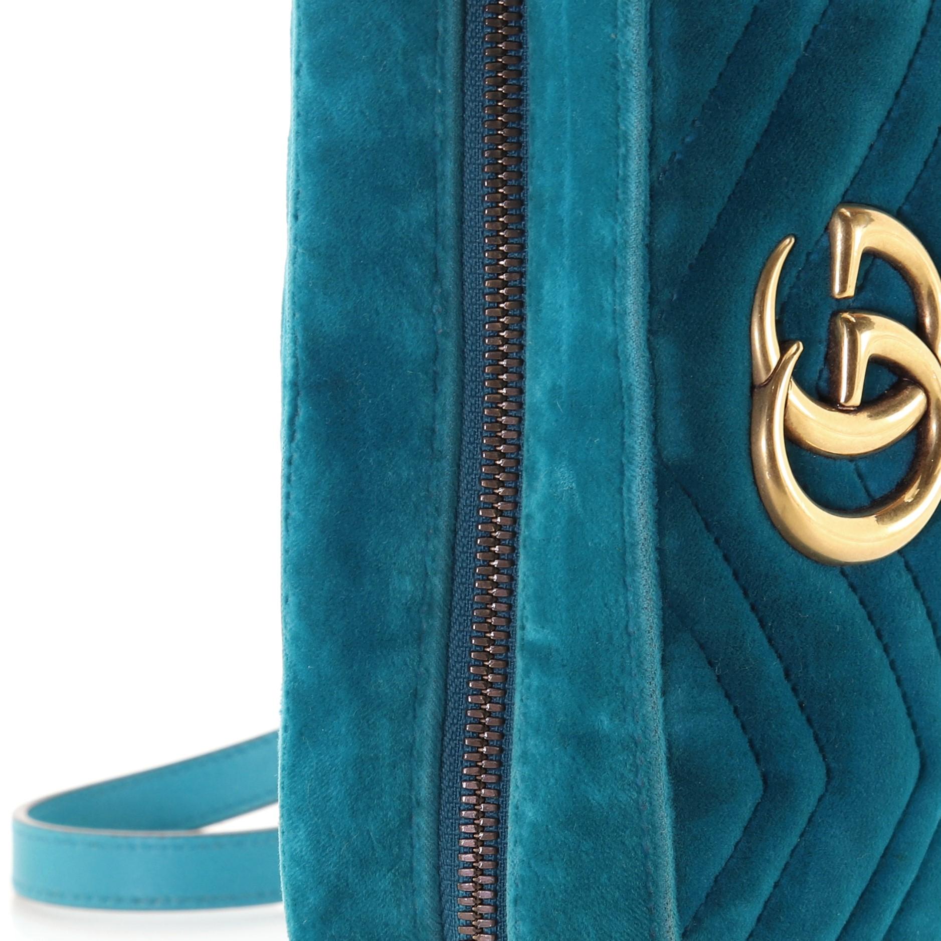 Gucci GG Marmont Shoulder Bag Matelasse Velvet Small 1