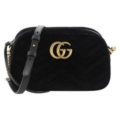 Gucci GG Marmont Shoulder Bag Matelasse Velvet Small