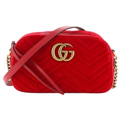 Gucci GG Marmont Shoulder Bag Matelasse Velvet Small