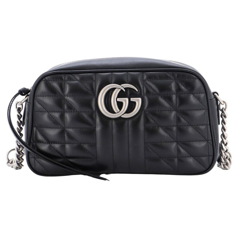 Sold at Auction: Gucci Black GG Small Marmont Matelassé Bag