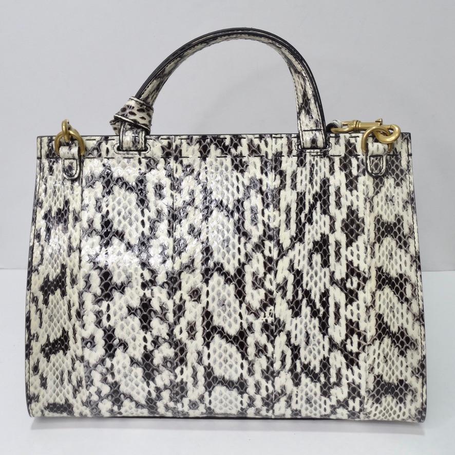 Women's or Men's Gucci GG Marmont Small Pearly Snakeskin Top-Handle Satchel Bag For Sale