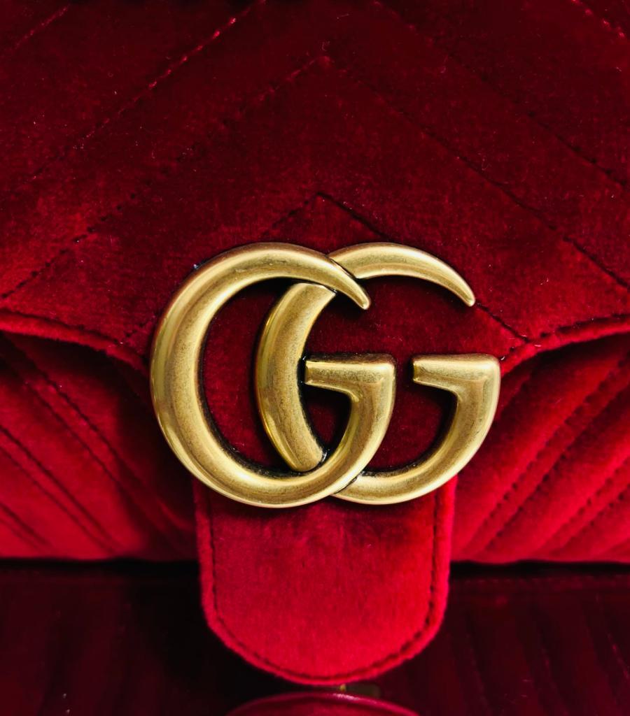 Gucci GG Marmont Small Velvet Bag For Sale 1