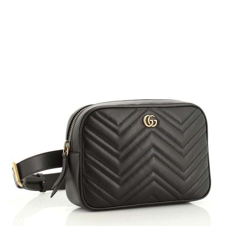 Gucci GG Marmont Square Belt Bag Matelasse Leather For Sale at 1stdibs