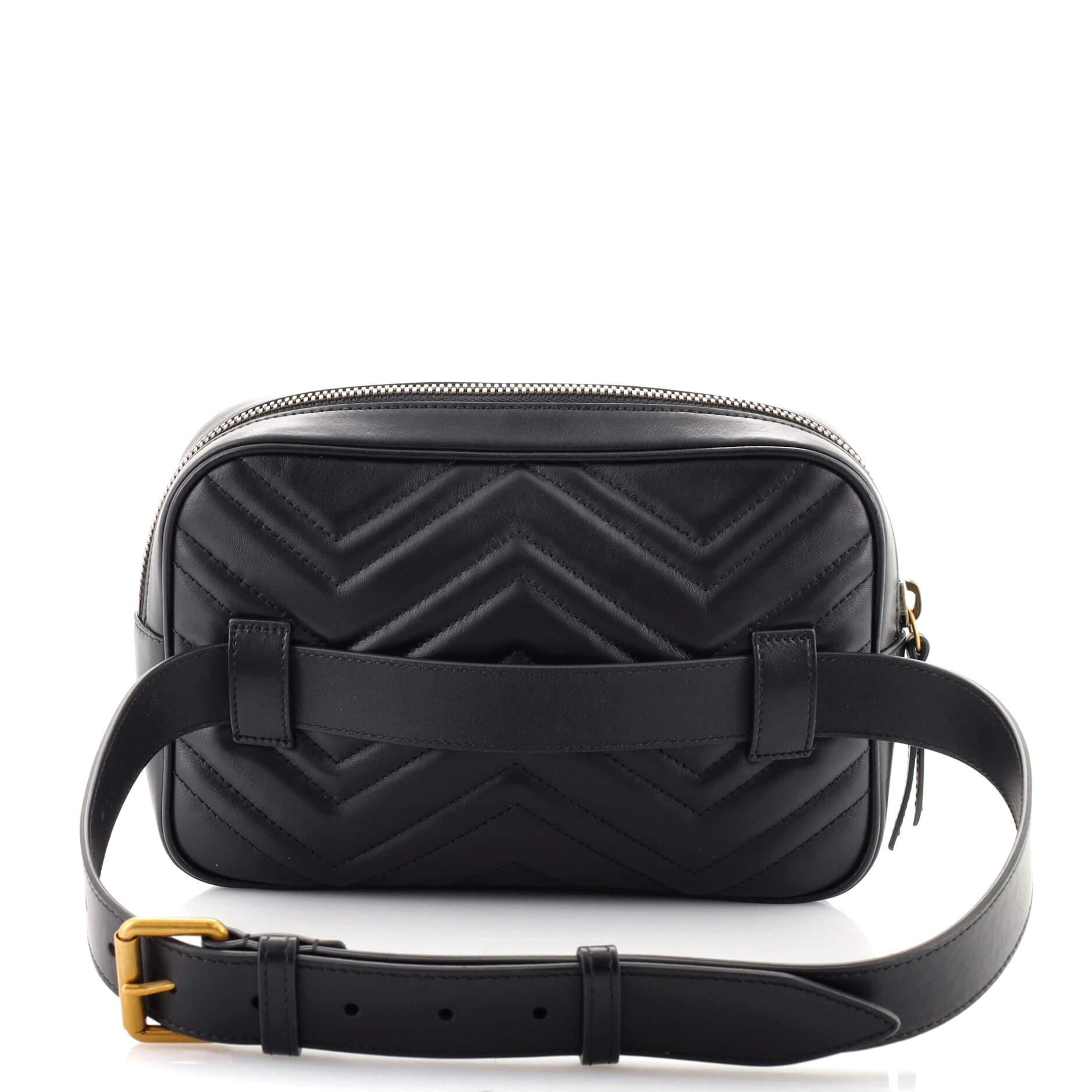 Gucci GG Marmont Square Belt Bag Matelasse Leather at 1stDibs