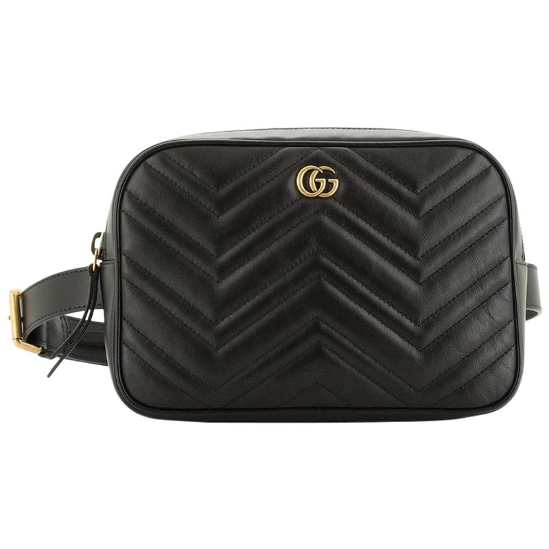 Gucci GG Marmont Square Belt Bag Matelasse Leather 