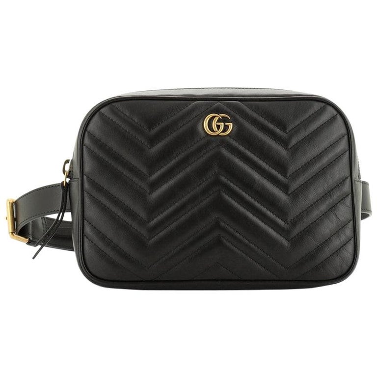  Gucci  GG  Marmont  Square  Belt Bag  Matelasse Leather For 