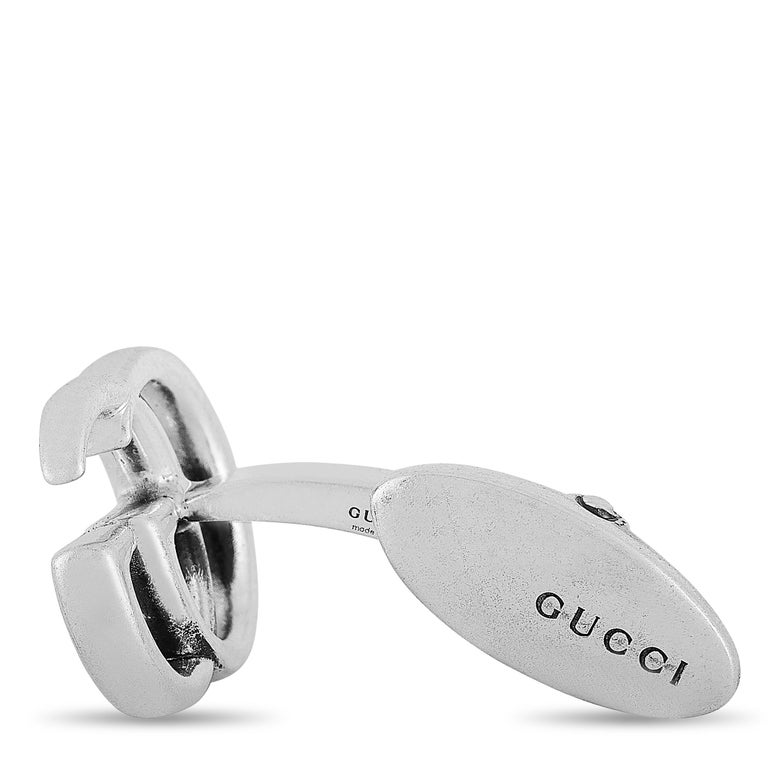 Gucci GG Marmont Sterling Silver Cufflinks at 1stDibs