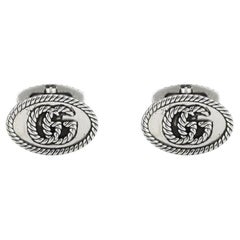 Gucci GG Marmont Sterling Silver Double G Cufflinks YBE627750001