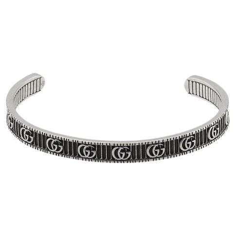 Gucci GG Marmont Sterling Silver Open Bangle Bracelet YBA551903001 For Sale