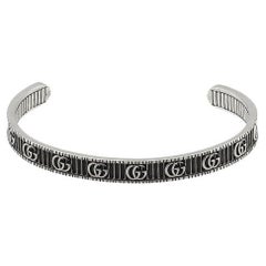 Gucci GG Marmont Sterling Silver Open Bangle Bracelet YBA551903001