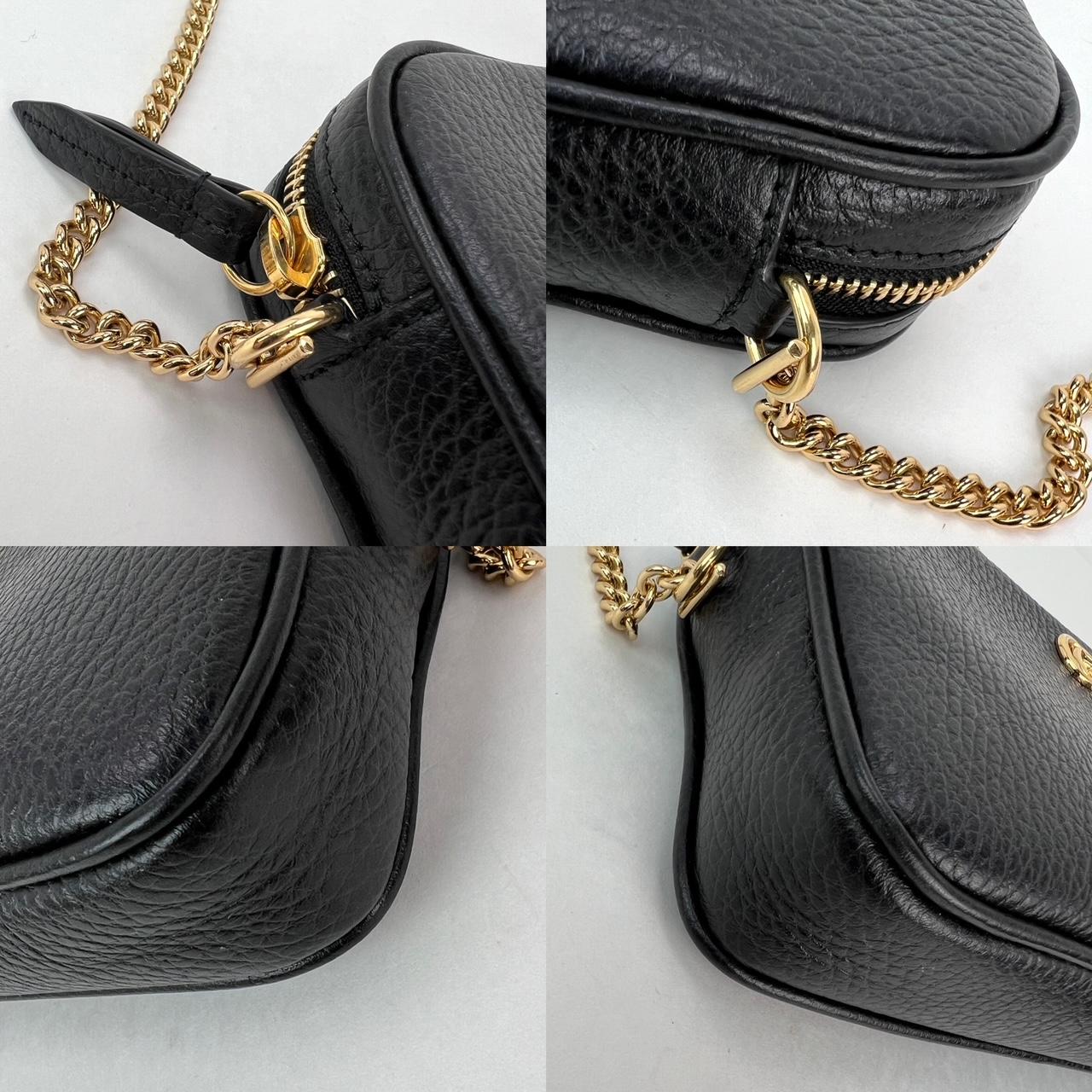 Bolso Crossbody Gucci GG Marmont Super Mini falta de piel de becerro Negro en venta