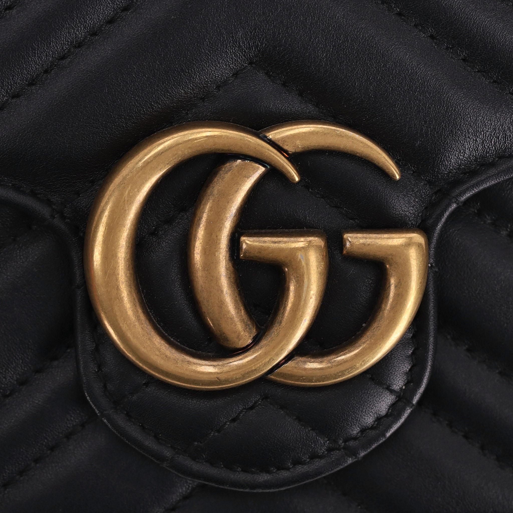 Gucci GG Marmont Super Mini Leather Bag For Sale 2