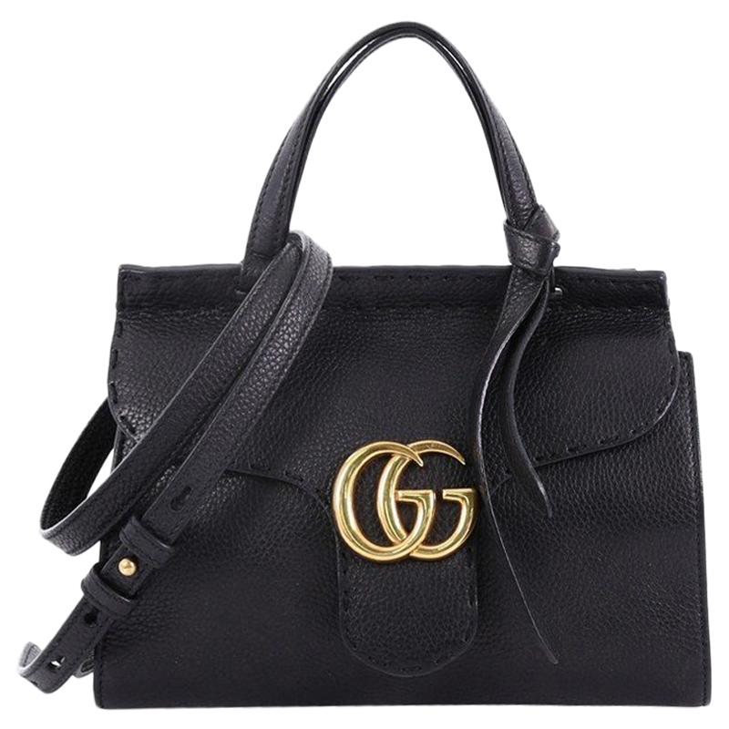 Gucci GG Marmont Top Handle Bag Leather Mini