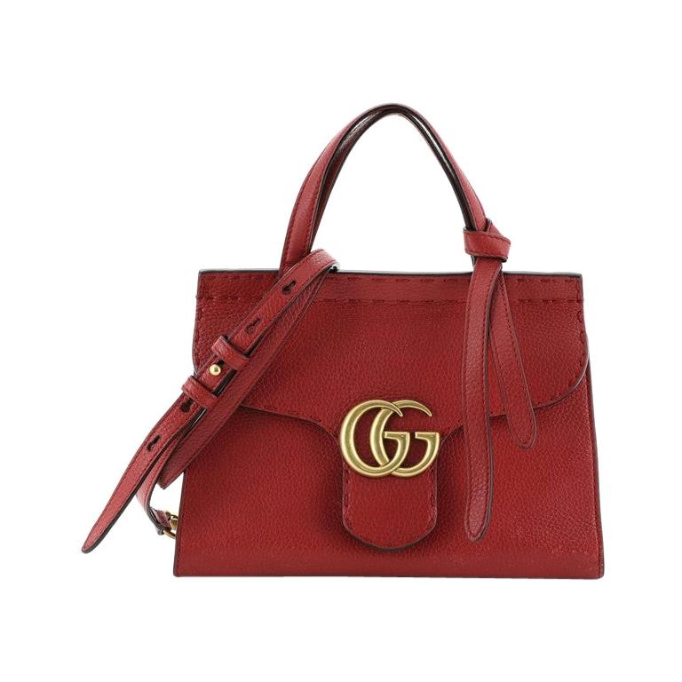 Gucci GG Marmont Top Handle Bag Leather Mini