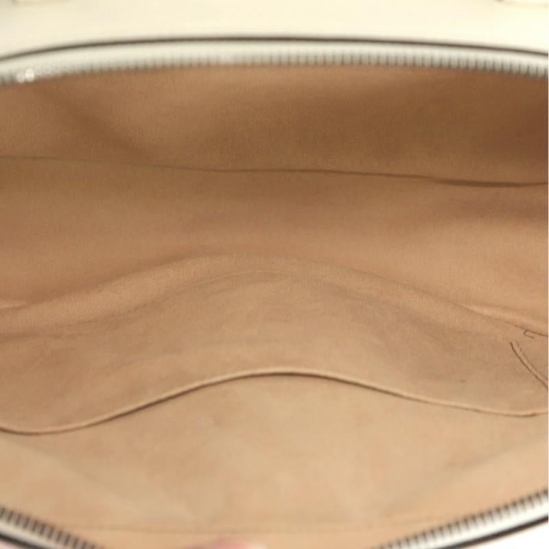 Beige Gucci GG Marmont Top Handle Flap Bag Matelasse Leather Small