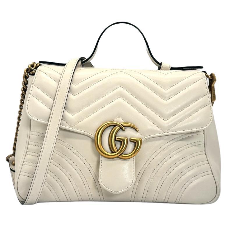 Gucci GG Marmont Top Handle Small Crossbody Bag For Sale