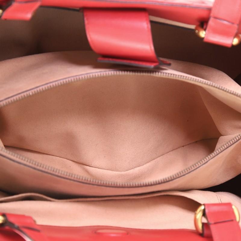 Red Gucci GG Marmont Tote Matelasse Leather Medium