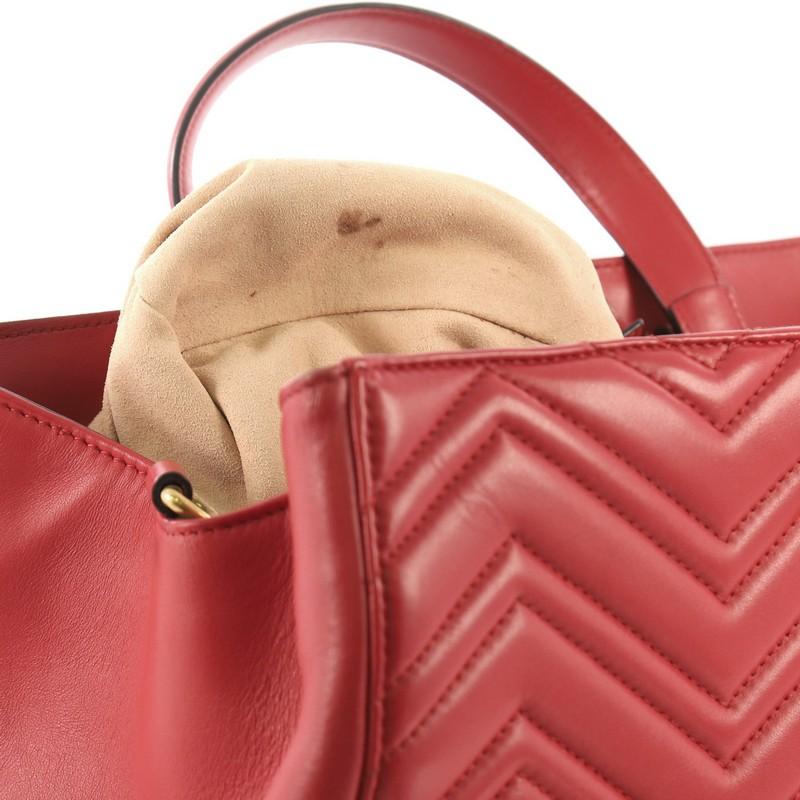 Women's Gucci GG Marmont Tote Matelasse Leather Medium
