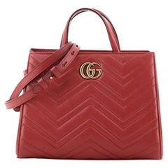 Used Gucci GG Marmont Tote Matelasse Leather Small