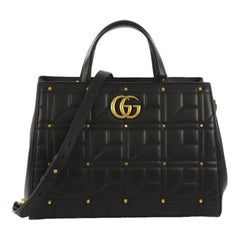 Gucci GG Marmont Tote Studded Matelasse Leather Medium