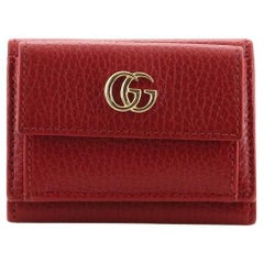 Gucci GG Marmont Trifold Wallet Leather Compact