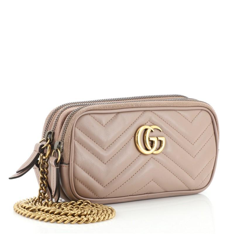 gucci marmont triple zip bag