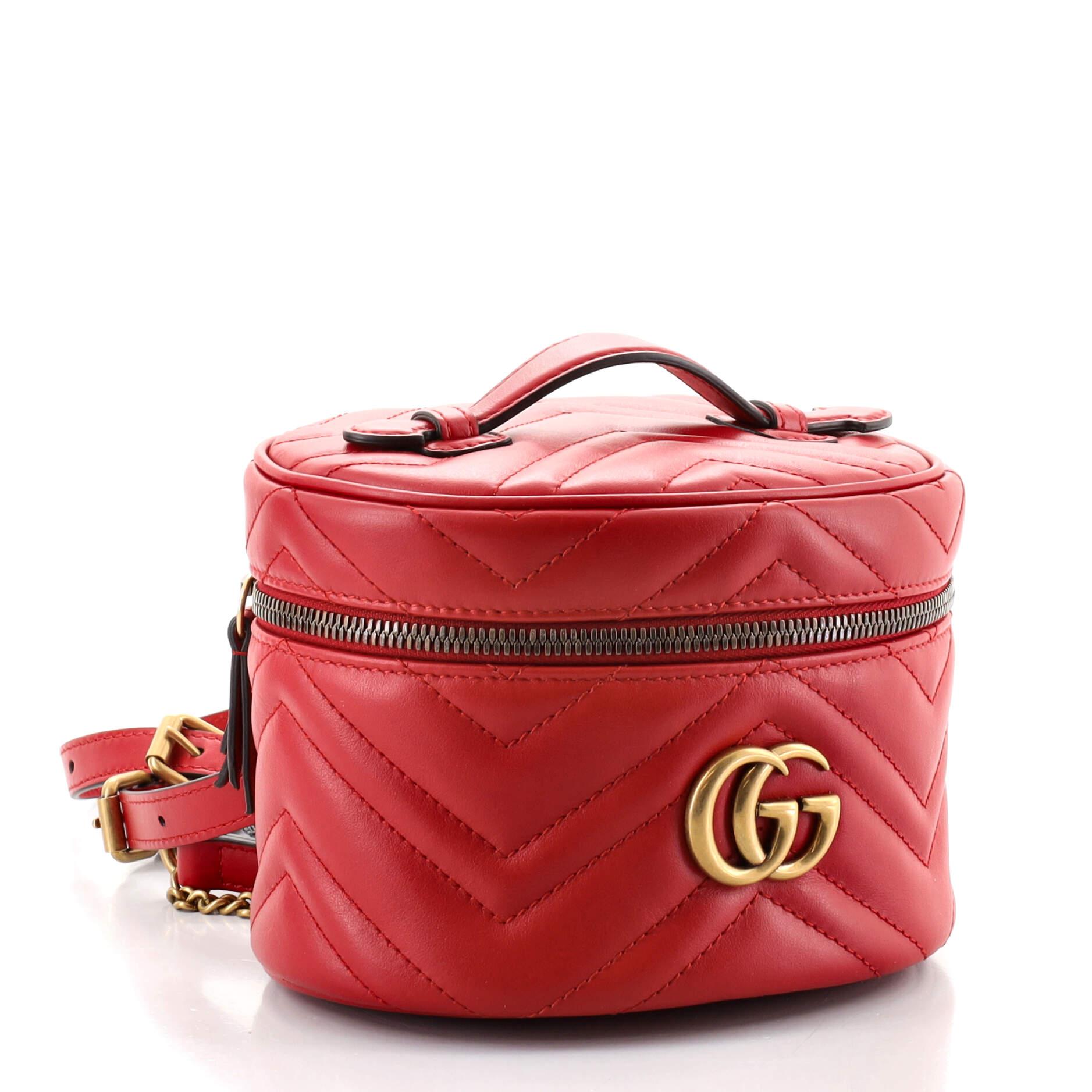Gucci GG Marmont Vanity Backpack Matelasse Leather Mini at 1stDibs