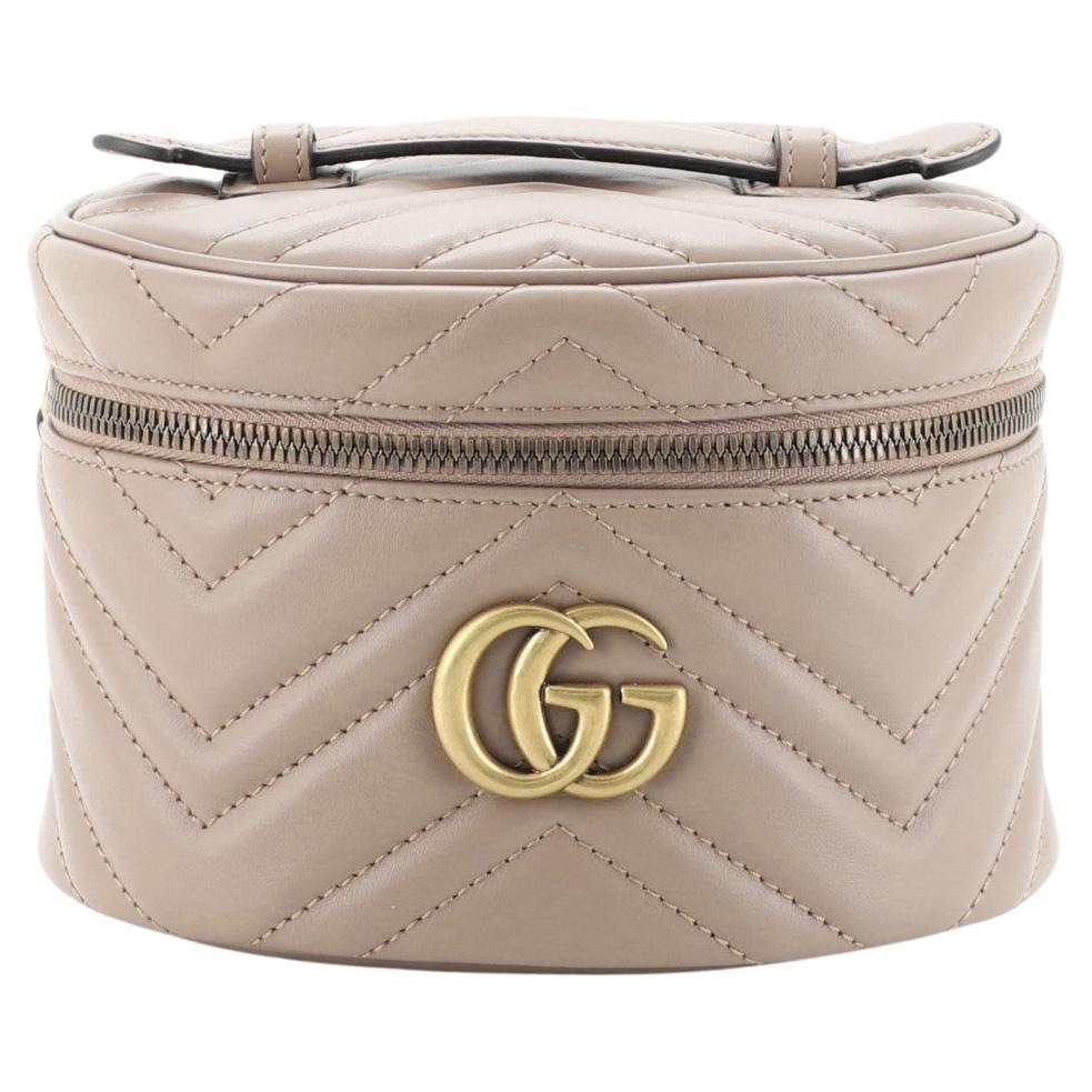 Gucci GG Marmont Vanity Backpack Matelasse Leather Mini