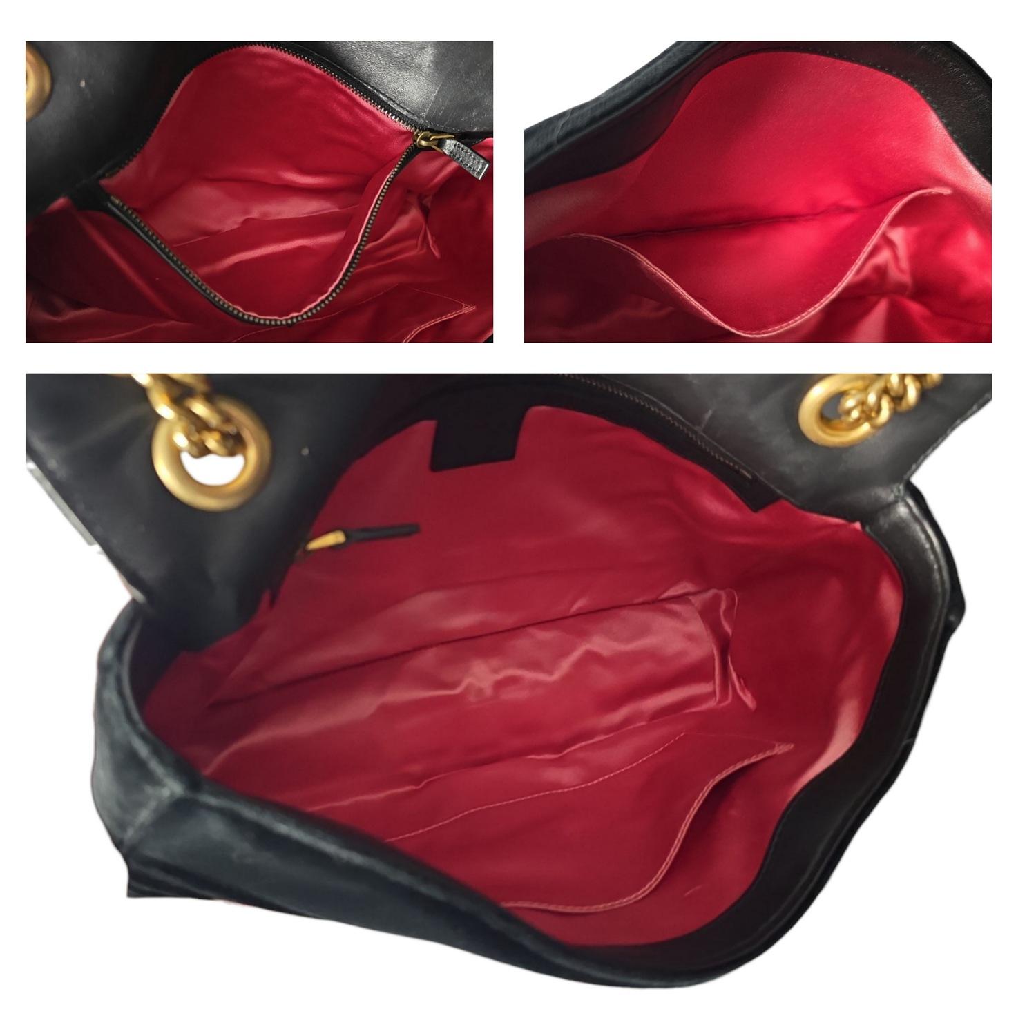 Gucci GG Marmont Velvet Brodé Loved Medium Chain Bag en vente 3