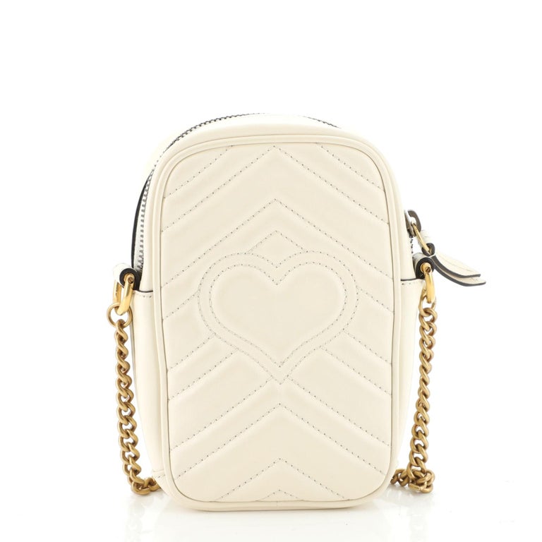 Gucci GG Marmont Vertical Phone Crossbody Bag Matelasse Leather Mini at  1stDibs