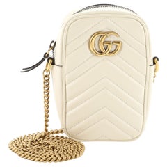 Gucci, Bags, Authentic Gucci Gg Marmont Vertical Phone Crossbody Bag  Matelasse Leather Mini