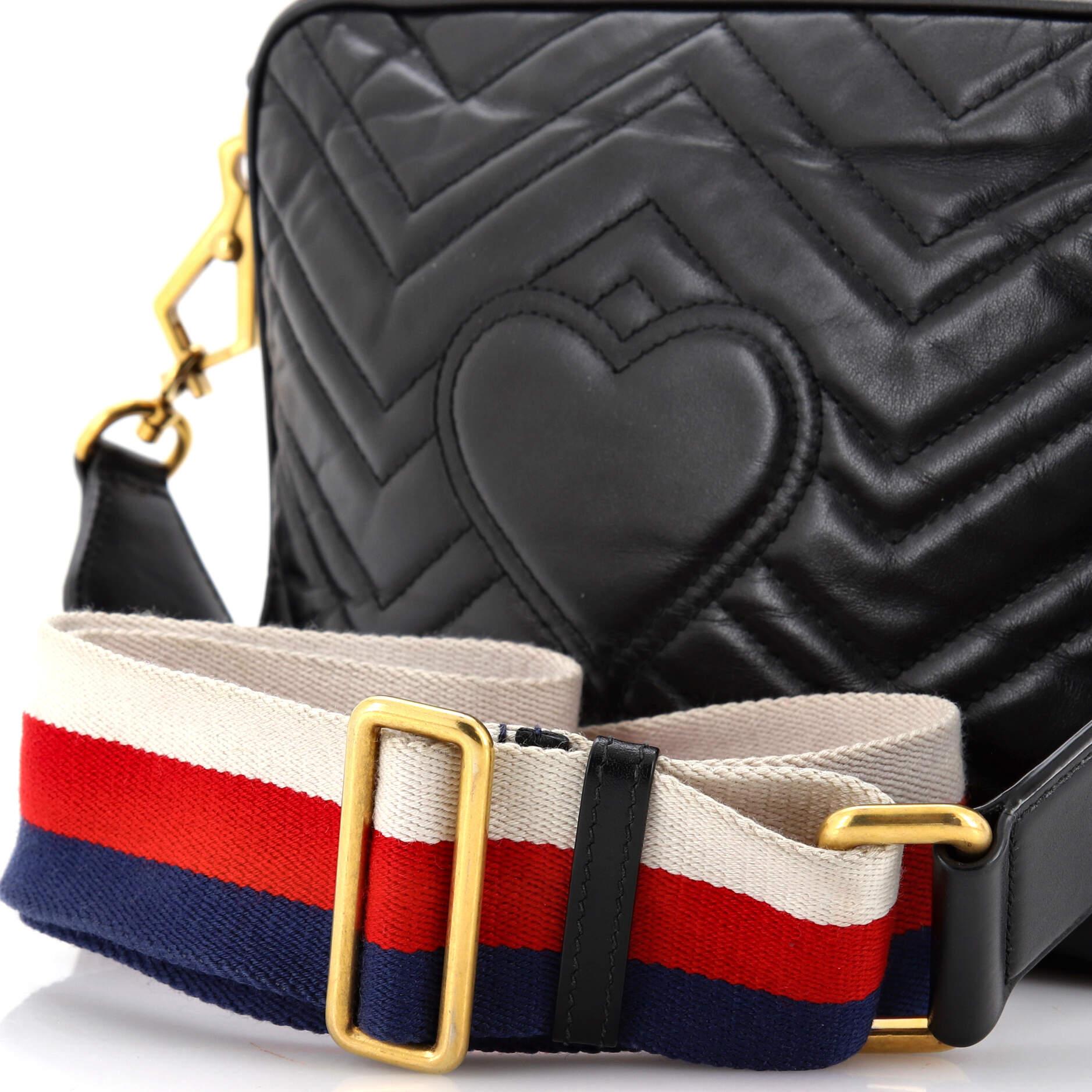 Gucci GG Marmont Zip Around Camera Bag Matelasse Leather Small 2